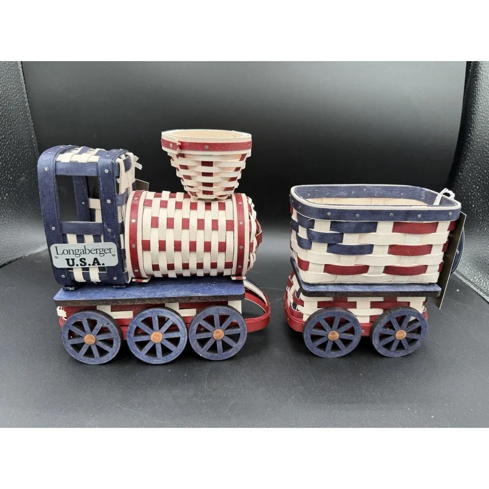 🇺🇸🚂 Longaberger 2026 Collectors Americana 2‑Pc USA Locomotive & Tender Car